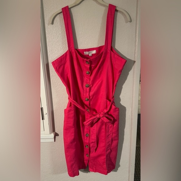 LOFT Dresses & Skirts - LOFT Pink Sleeveless Smocked Sundress